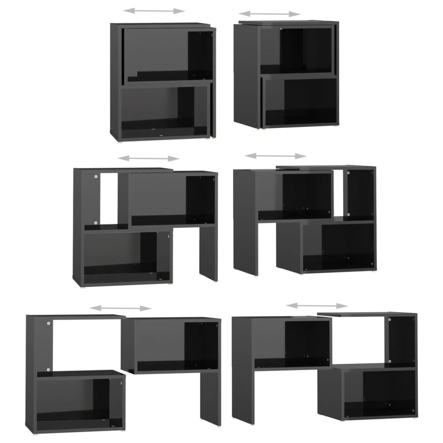 Tv-Meubel 04X30X52 Cm Spaanplaat Hoogglans zwart