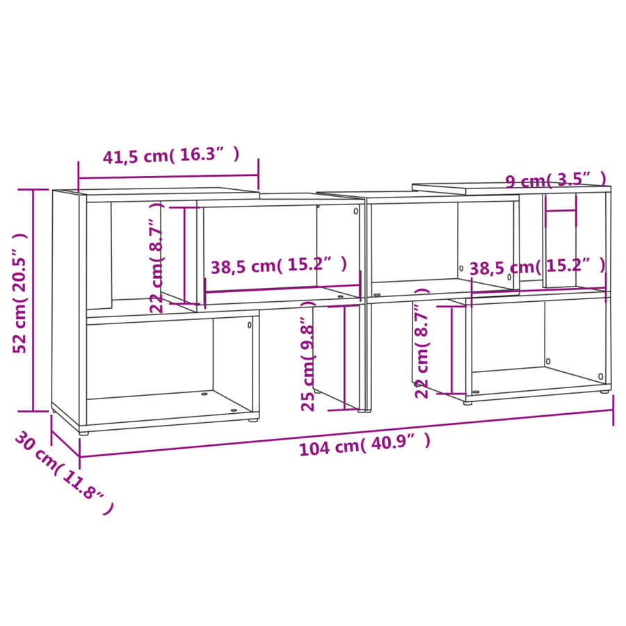 Tv-Meubel 04X30X52 Cm Spaanplaat Hoogglans zwart