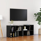 TV cabinet 104x30x52 cm treated wood high-gloss black