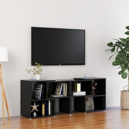 Tv-Meubel 04X30X52 Cm Spaanplaat Hoogglans zwart