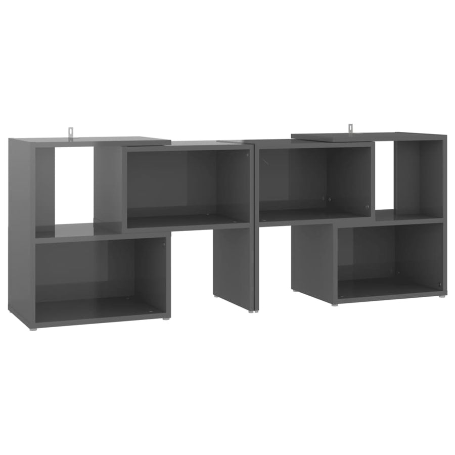 Tv-Meubel 04X30X52 Cm Spaanplaat Hoogglans grijs