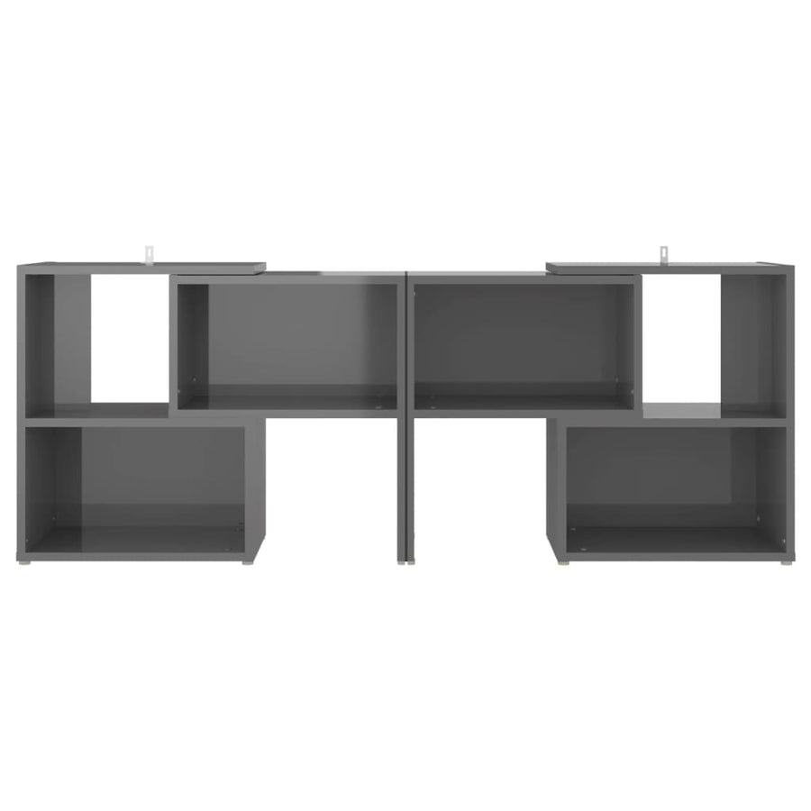 Tv-Meubel 04X30X52 Cm Spaanplaat Hoogglans grijs