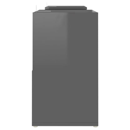 Tv-Meubel 04X30X52 Cm Spaanplaat Hoogglans grijs