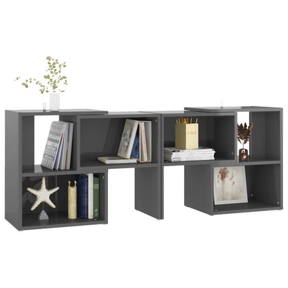 Tv-Meubel 04X30X52 Cm Spaanplaat Hoogglans grijs