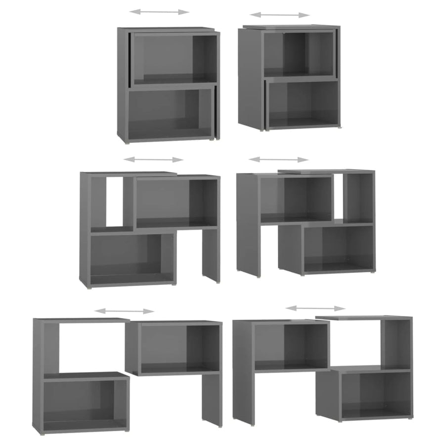 Tv-Meubel 04X30X52 Cm Spaanplaat Hoogglans grijs