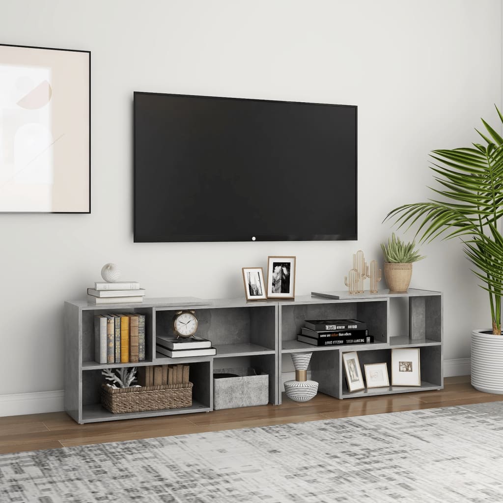 Tv-Meubel 49X30X52 Cm Spaanplaat Betongrijs