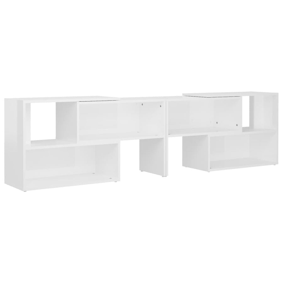 Tv-meubel 149x30x52 cm bewerkt hout hoogglans wit