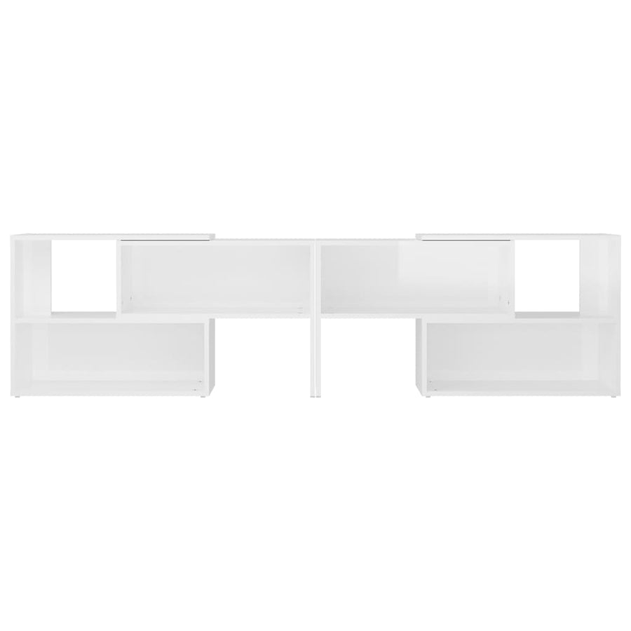 Tv-meubel 149x30x52 cm bewerkt hout hoogglans wit