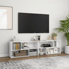 Tv-meubel 149x30x52 cm hoogglans wit bewerkt hout