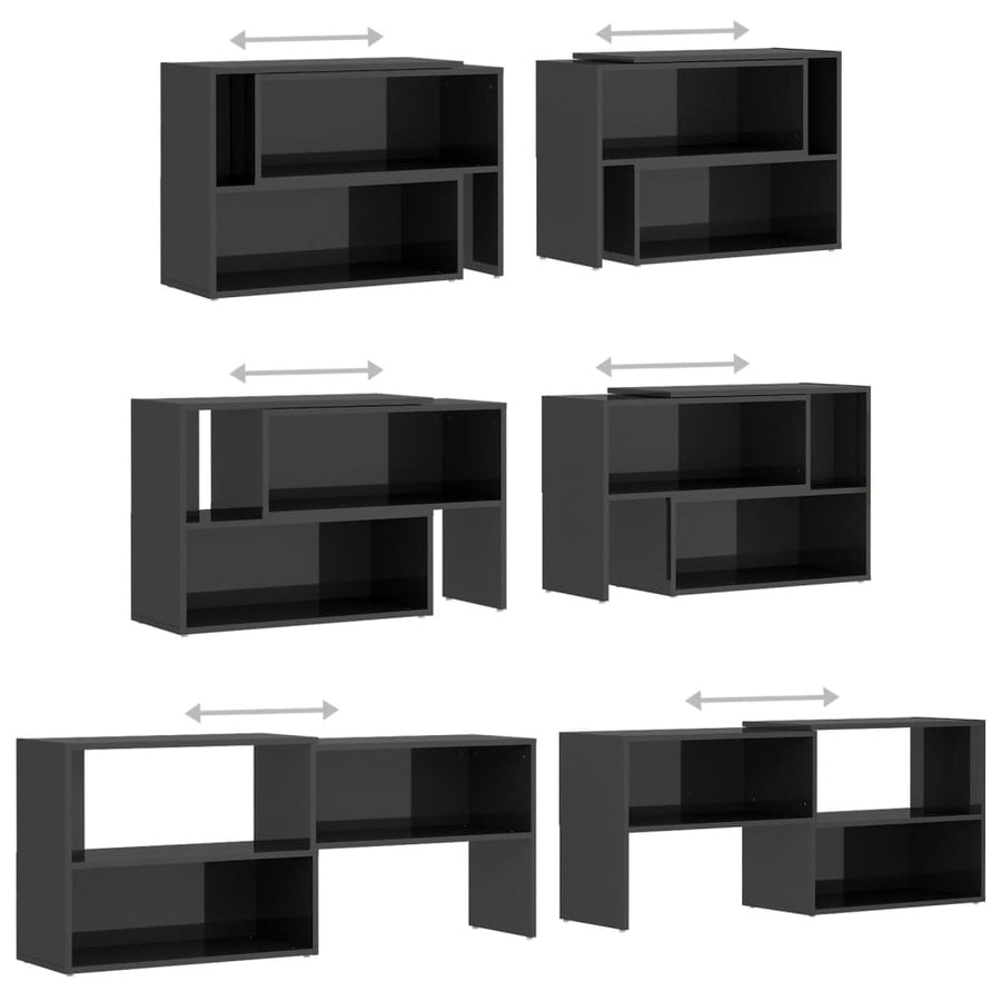 Tv-Meubel 49X30X52 Cm Spaanplaat Hoogglans grijs