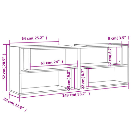 Tv-Meubel 49X30X52 Cm Spaanplaat Hoogglans grijs