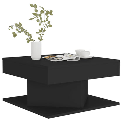 Salontafel 57x57x30 cm spaanplaat zwart Zwart