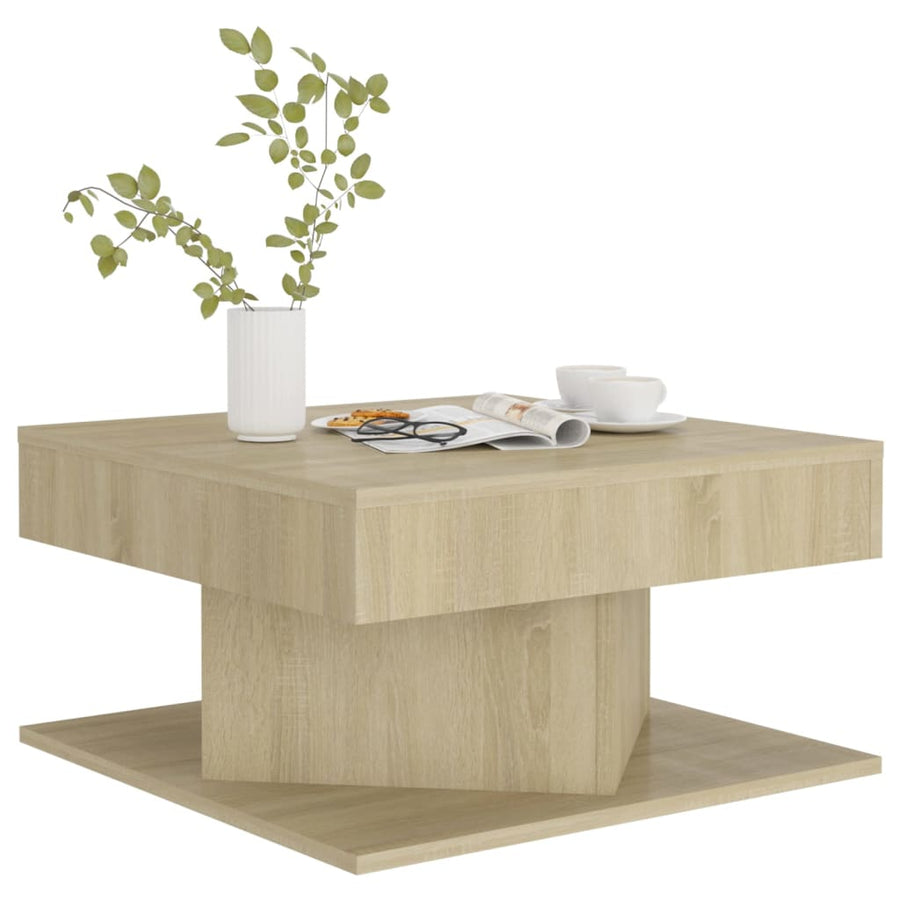 Salontafel 57x57x30 cm spaanplaat sonoma eikenkleurig Sonoma eiken