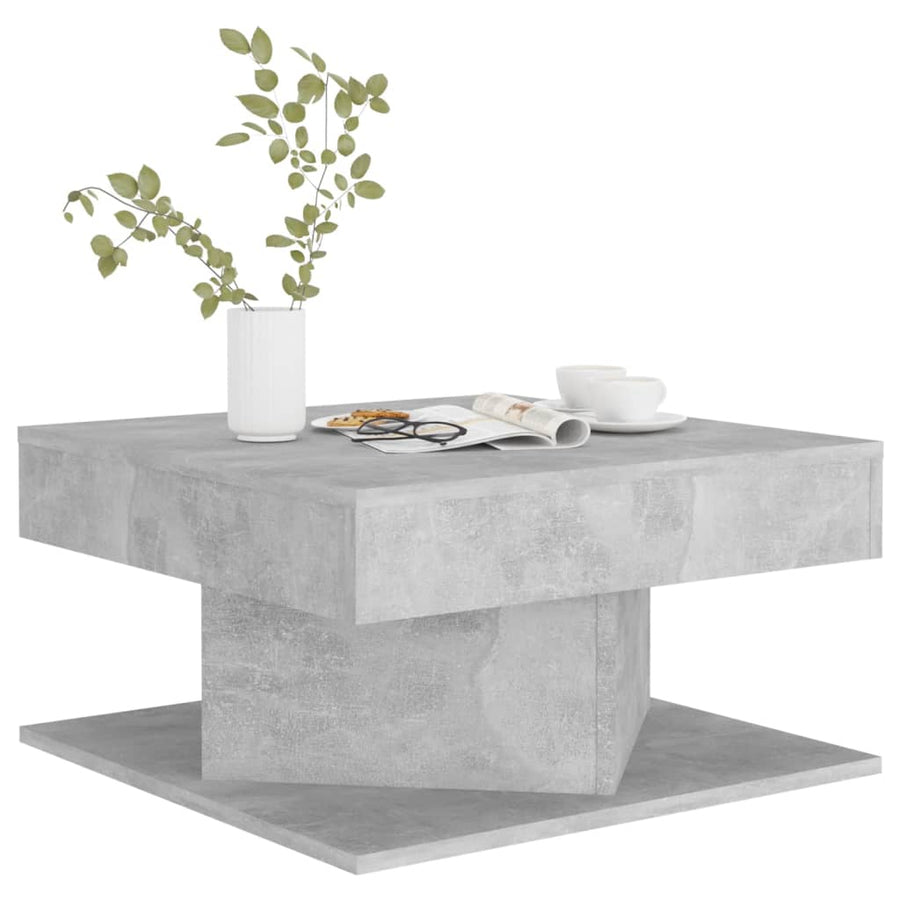 Salontafel 57X57X30 Cm Spaanplaat Betongrijs