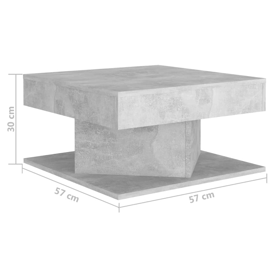 Salontafel 57X57X30 Cm Spaanplaat Betongrijs