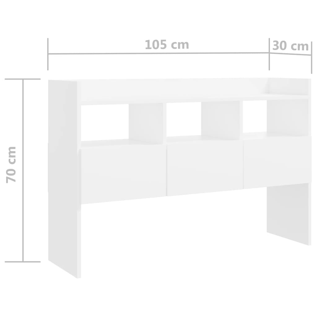 Dressoir 05X30X70 Cm Bewerkt Hout Wit