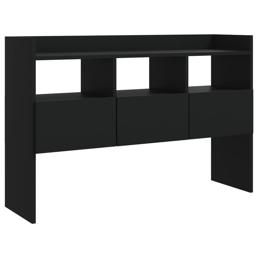 Dressoir 105x30x70 cm spaanplaat zwart Zwart