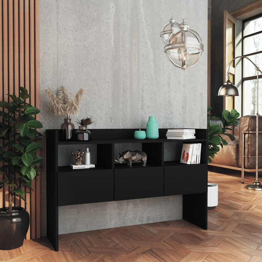Dressoir 105x30x70 cm spaanplaat zwart Zwart