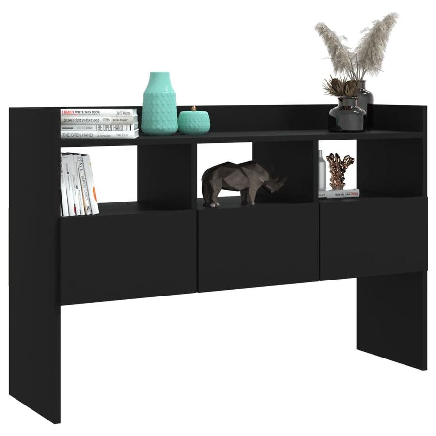 Dressoir 105x30x70 cm spaanplaat zwart Zwart