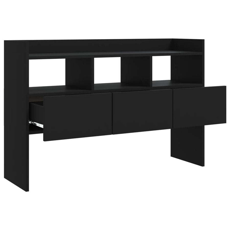 Dressoir 105x30x70 cm spaanplaat zwart Zwart