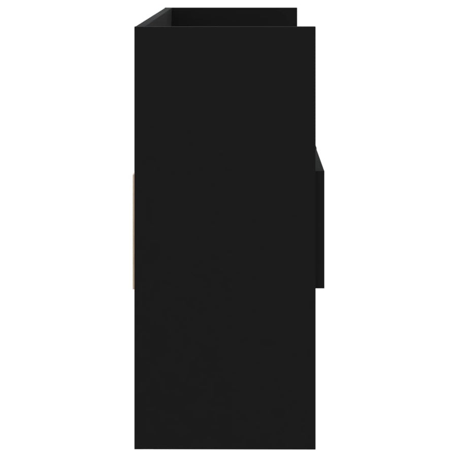 Dressoir 105x30x70 cm spaanplaat zwart Zwart