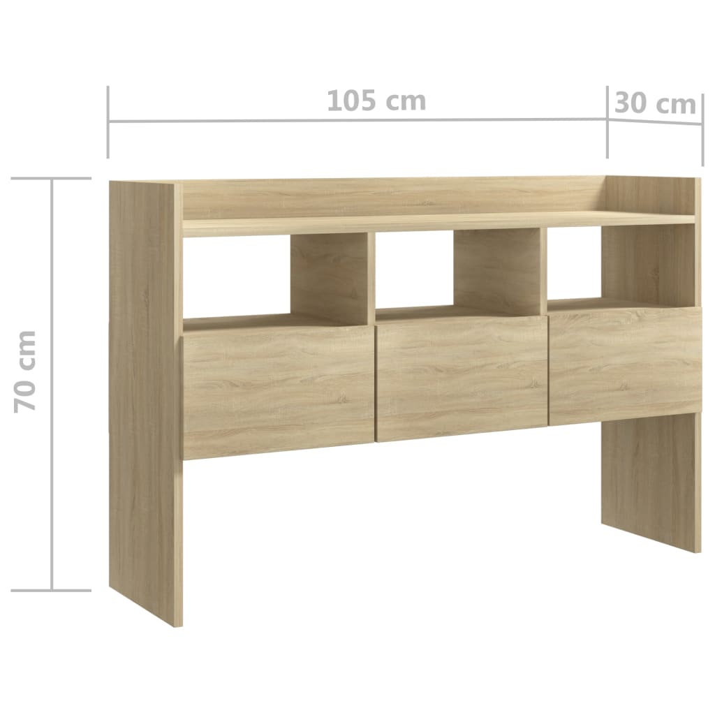 Dressoir 105x30x70 cm spaanplaat sonoma eikenkleurig Sonoma eiken