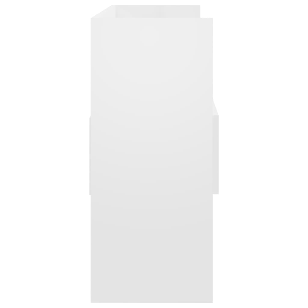 Dressoir 05X30X70 Cm Spaanplaat Hoogglans wit