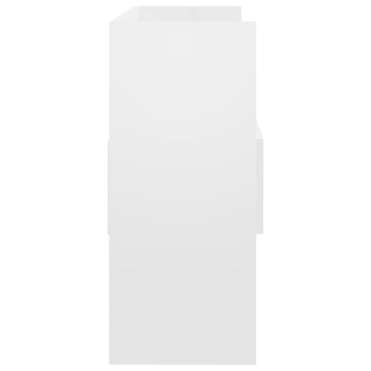 Dressoir 05X30X70 Cm Spaanplaat Hoogglans wit