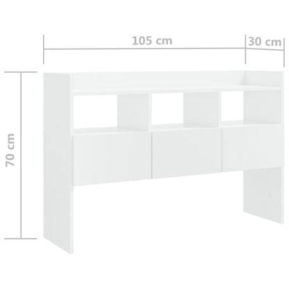 Dressoir 05X30X70 Cm Spaanplaat Hoogglans wit