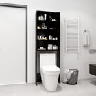 Washing machine cabinet 64x24x190 cm black