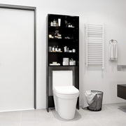 Washing machine cabinet 64x24x190 cm black