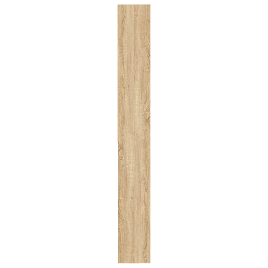 Wasmachinekast 64x24x190 cm wit en sonoma eikenkleurig Sonoma eiken