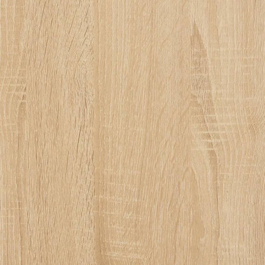 Wasmachinekast 64x24x190 cm wit en sonoma eikenkleurig Sonoma eiken