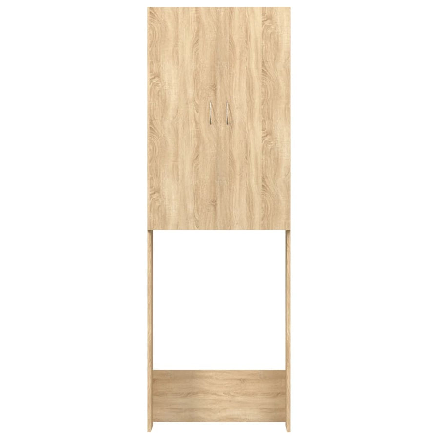 Wasmachinekast 64x25,5x190 cm sonoma eikenkleurig