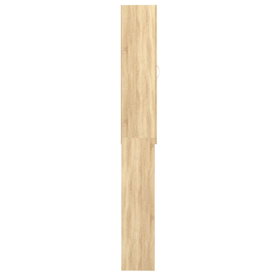 Wasmachinekast 64x25,5x190 cm sonoma eikenkleurig