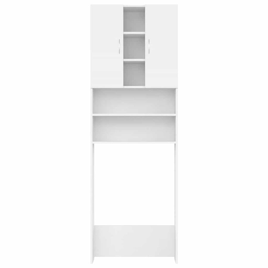 Wasmachinekast 64x25,5x190 cm wit