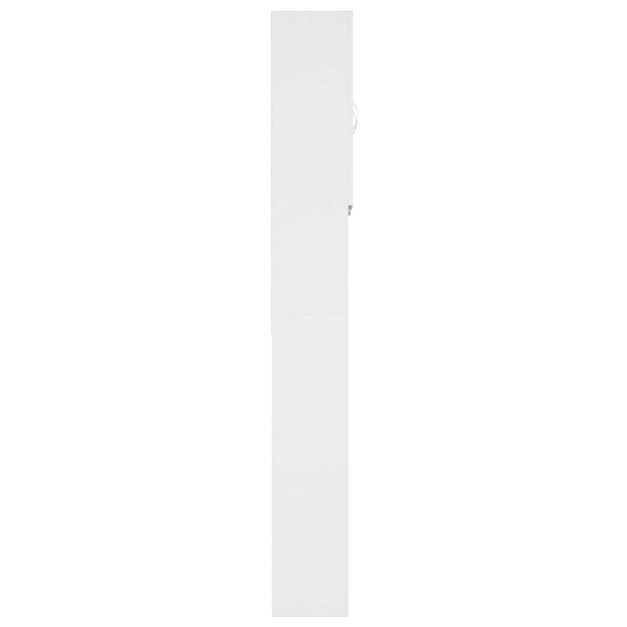 Wasmachinekast 64x25,5x190 cm wit