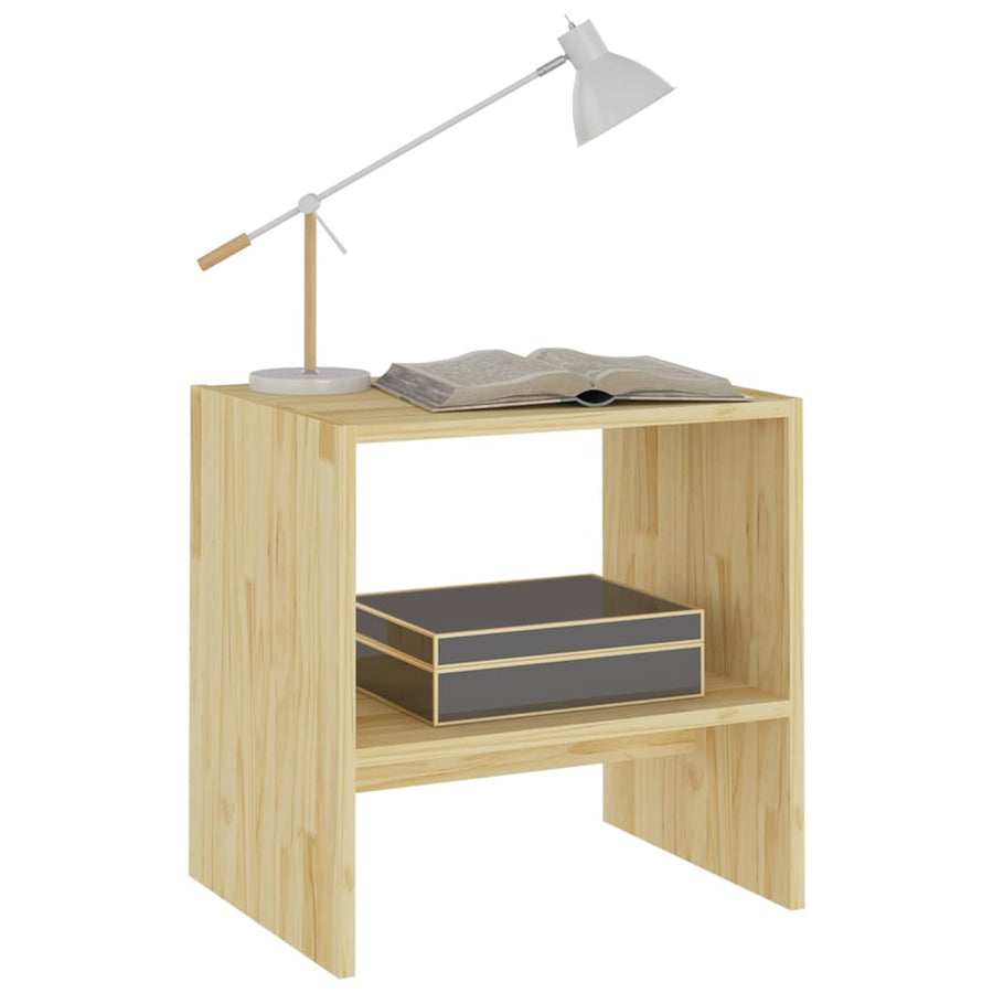 Nachtkastjes 40X30,5X40 Cm Massief Grenenhout 2 Naturel