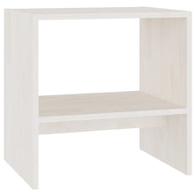 Nachtkastje 40X30,5X40 Cm Massief Grenenhout 1 Wit
