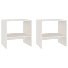 Nachtkastjes St 40X30,5X40 Cm Massief Grenenhout 2 Wit