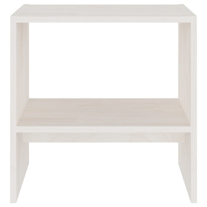 Nachtkastjes St 40X30,5X40 Cm Massief Grenenhout 2 Wit