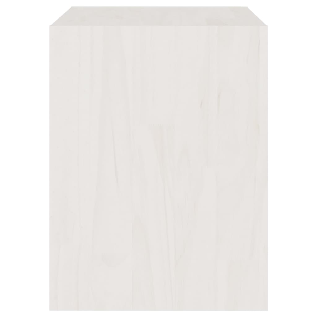 Nachtkastjes St 40X30,5X40 Cm Massief Grenenhout 2 Wit