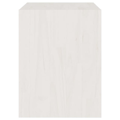 Nachtkastjes St 40X30,5X40 Cm Massief Grenenhout 2 Wit