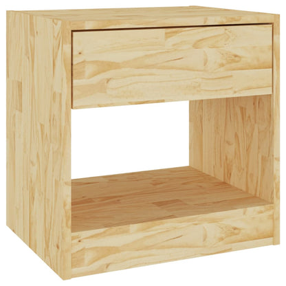 Nachtkastje 40X3X40 Cm Massief Grenenhout 1 Naturel