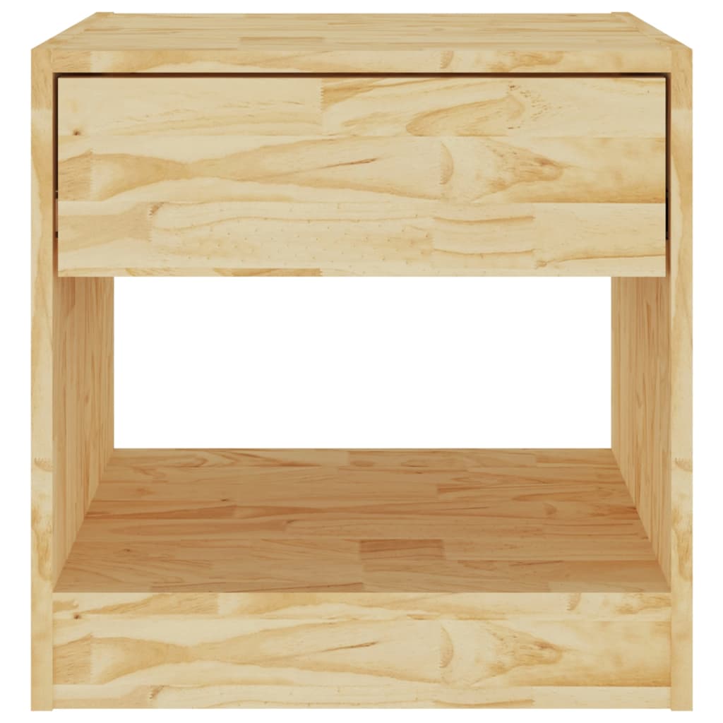 Nachtkastje 40X3X40 Cm Massief Grenenhout 1 Naturel