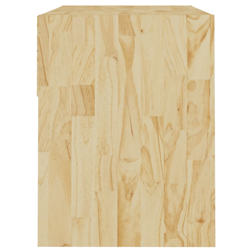 Nachtkastje 40X3X40 Cm Massief Grenenhout 1 Naturel