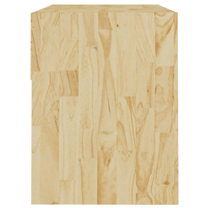 Nachtkastje 40X3X40 Cm Massief Grenenhout 1 Naturel