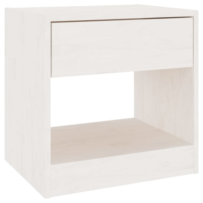 Nachtkastjes 40X31X40 Cm Massief Grenenhout 2 Wit