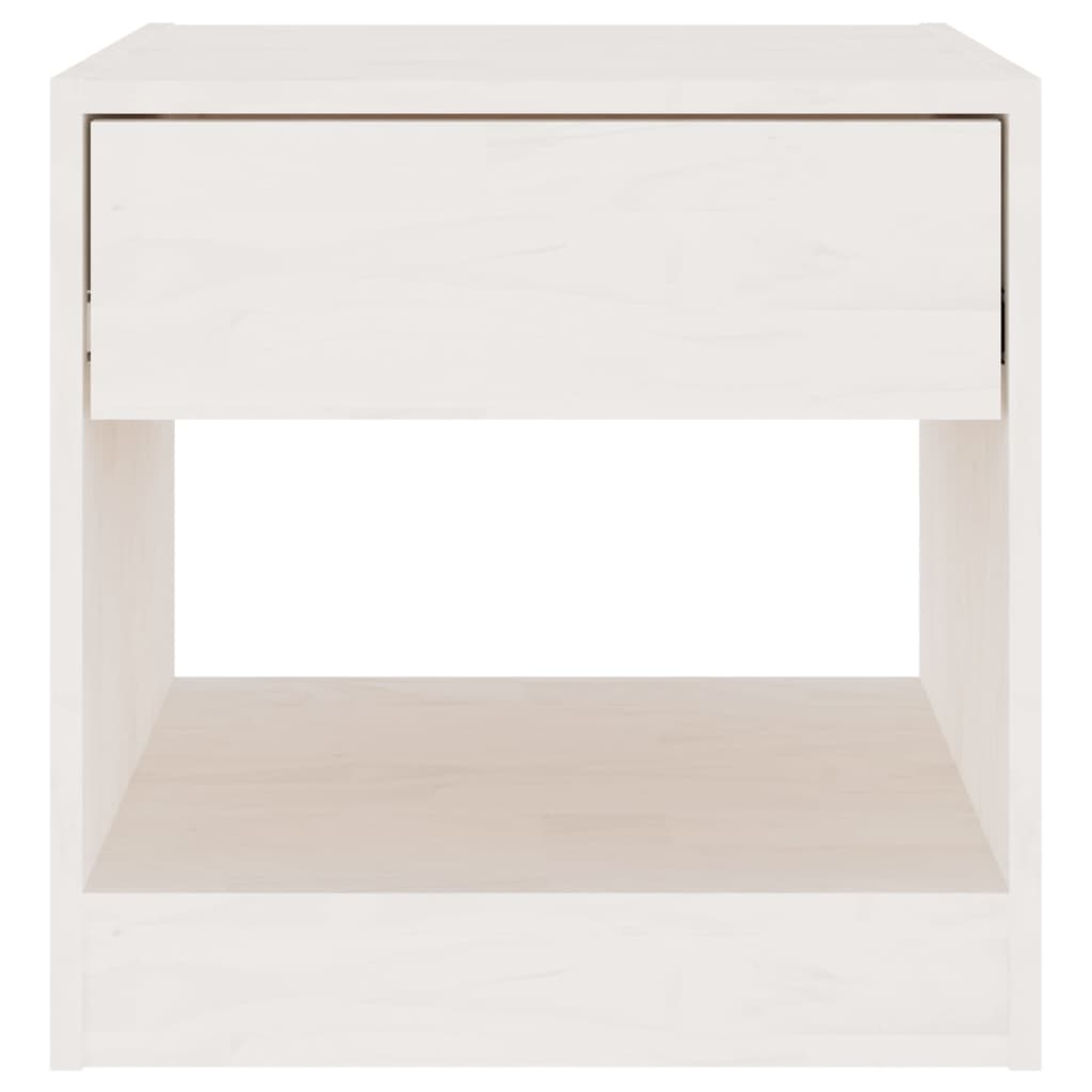 Nachtkastjes 40X31X40 Cm Massief Grenenhout 2 Wit