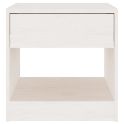 Nachtkastjes 40X31X40 Cm Massief Grenenhout 2 Wit